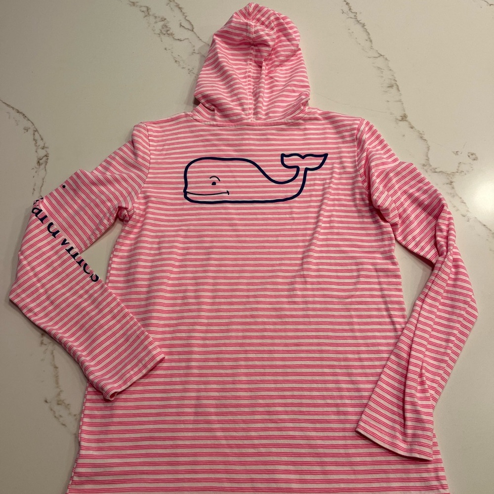 Vineyard Vines hooded long sleeve tee shirt - Girls Large
